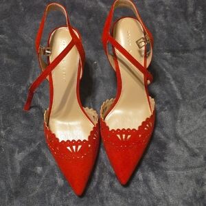 Kelly & Katie Holiday Red Zabell Pump Women's Shoes Size 10